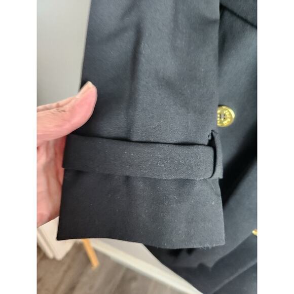 Calvin Klein knit double breasted trench sz 6 lined pockets belted old Money - Picture 5 of 9